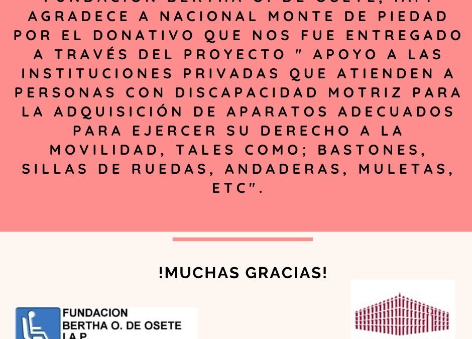 Muchas gracias Nacional Montes de Piedad