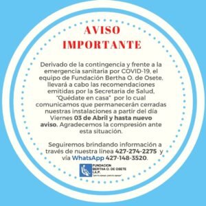 Aviso Importante Fundación Bertha